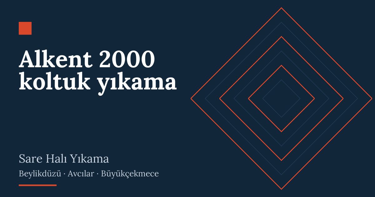 Alkent 2000 koltuk yıkama hizmeti