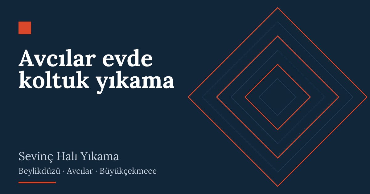Avcılar evde koltuk yıkama hizmeti