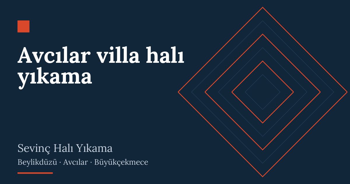 Avcılar villa halı yıkama hizmeti