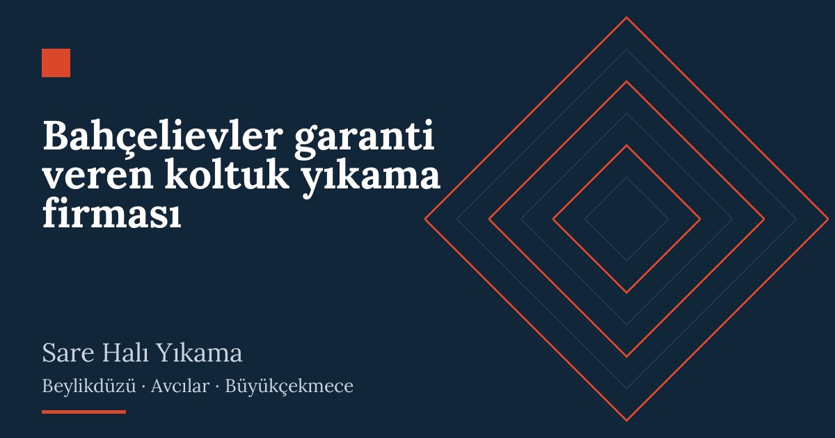 Bahçelievler garanti veren koltuk yıkama firması hizmeti