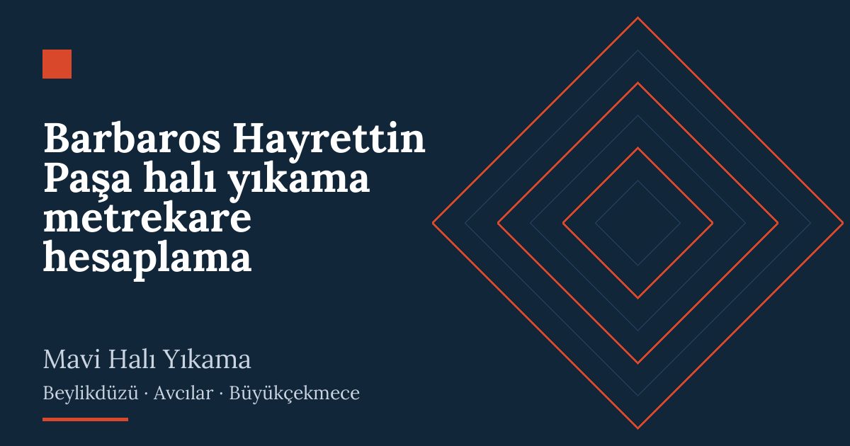 Barbaros Hayrettin Paşa halı yıkama metrekare hesaplama hizmeti