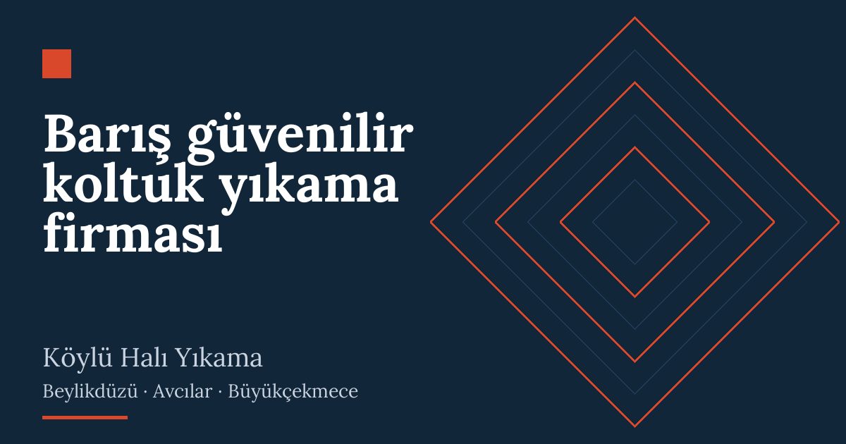 Barış güvenilir koltuk yıkama firması: evde yıkama