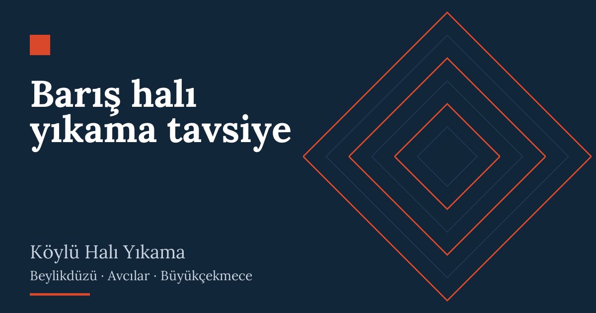 Barış halı yıkama tavsiye hizmeti