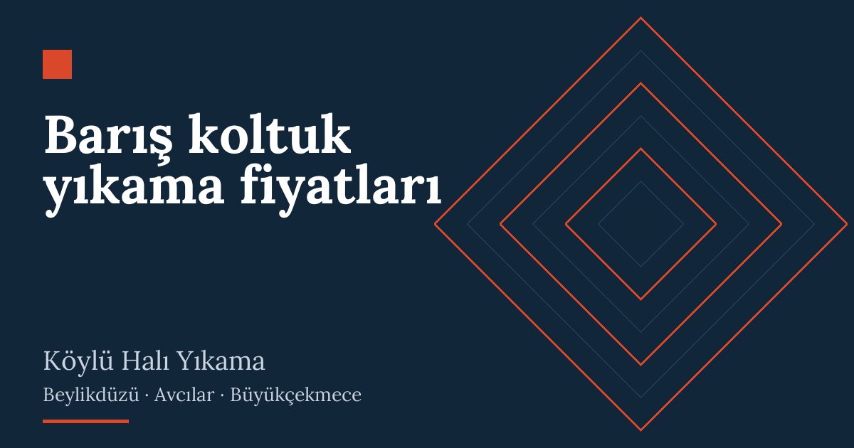 Barış koltuk yıkama fiyatları hizmeti