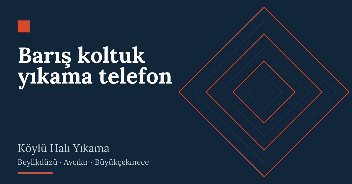 Barış koltuk yıkama telefon – hizmet özeti