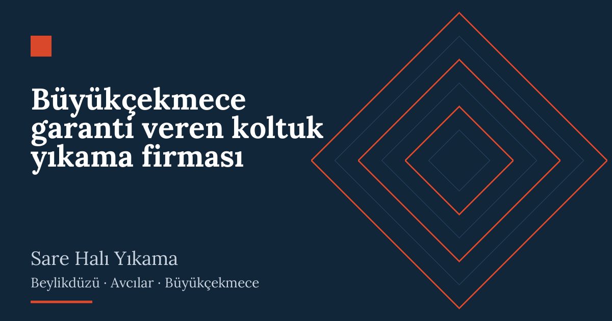 Büyükçekmece garanti veren koltuk yıkama firması: evde yıkama