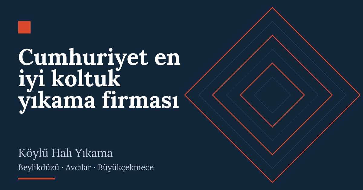 Cumhuriyet en iyi koltuk yıkama firması: evde yıkama