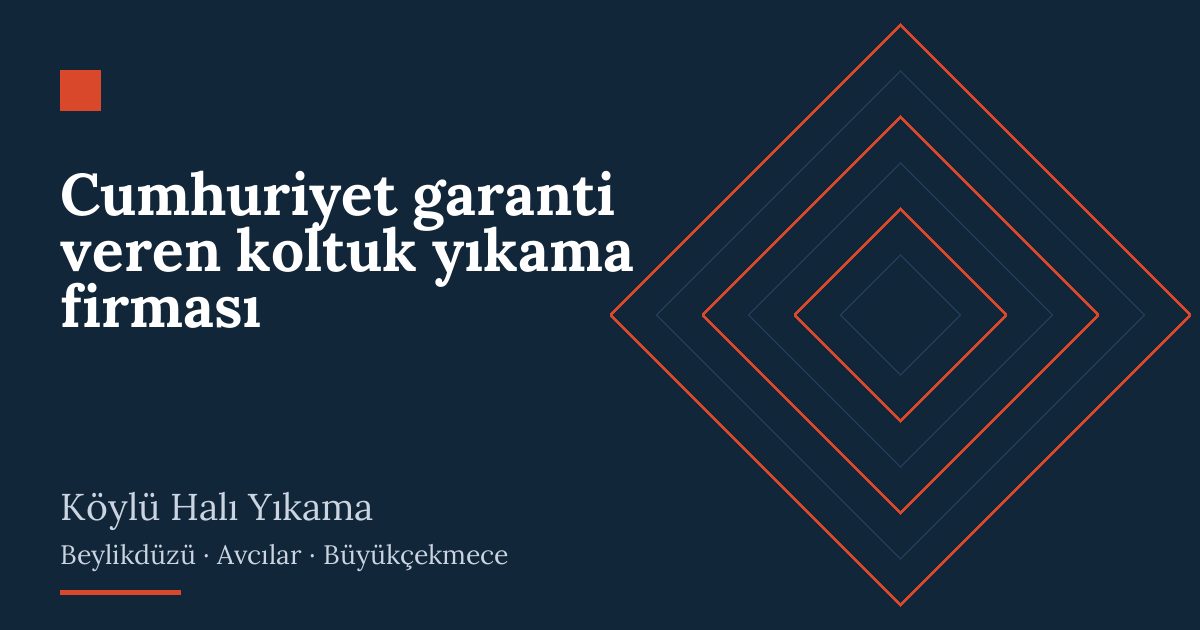 Cumhuriyet garanti veren koltuk yıkama firması: evde yıkama