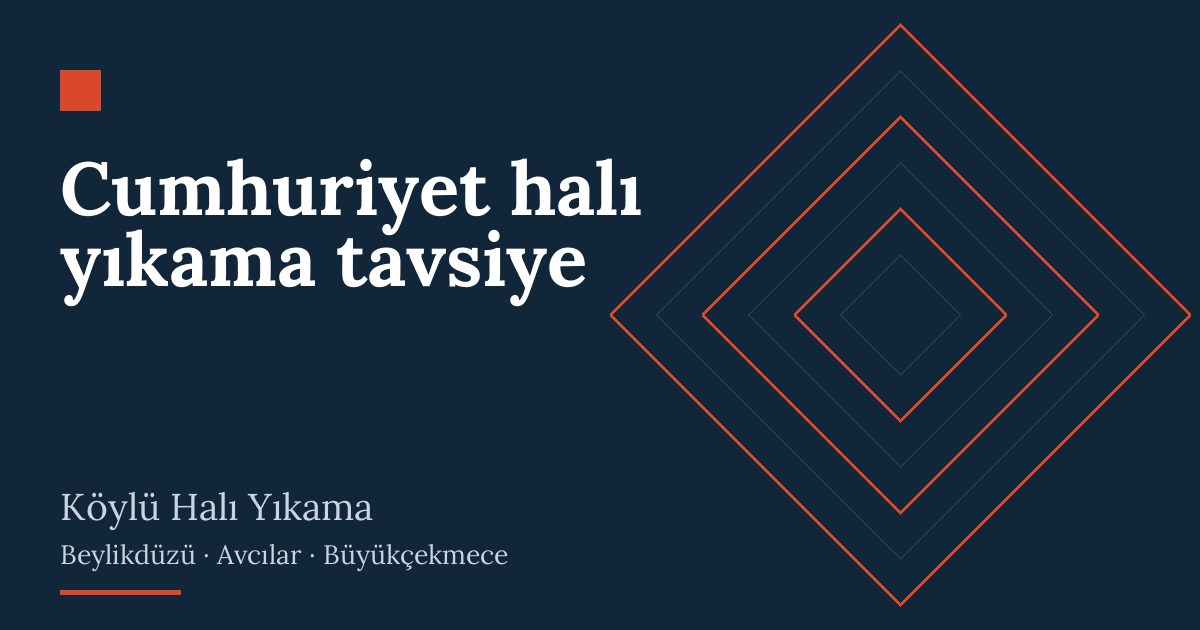 Cumhuriyet halı yıkama tavsiye – hizmet özeti