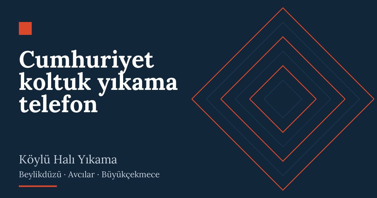 Cumhuriyet koltuk yıkama telefon | Köylü Halı Yıkama