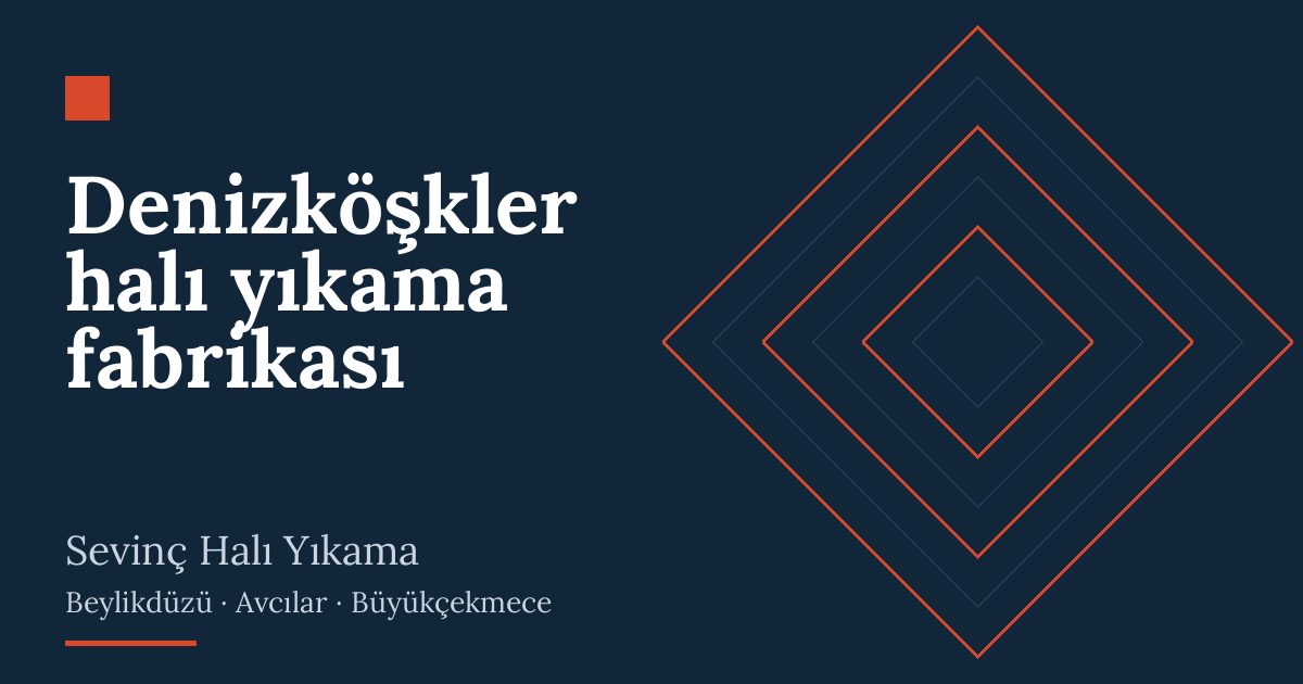 Denizköşkler halı yıkama fabrikası hizmeti