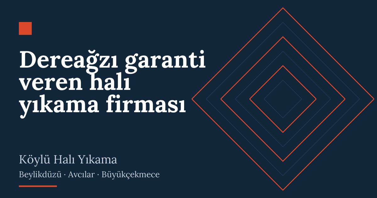 Dereağzı garanti veren halı yıkama firması hizmeti