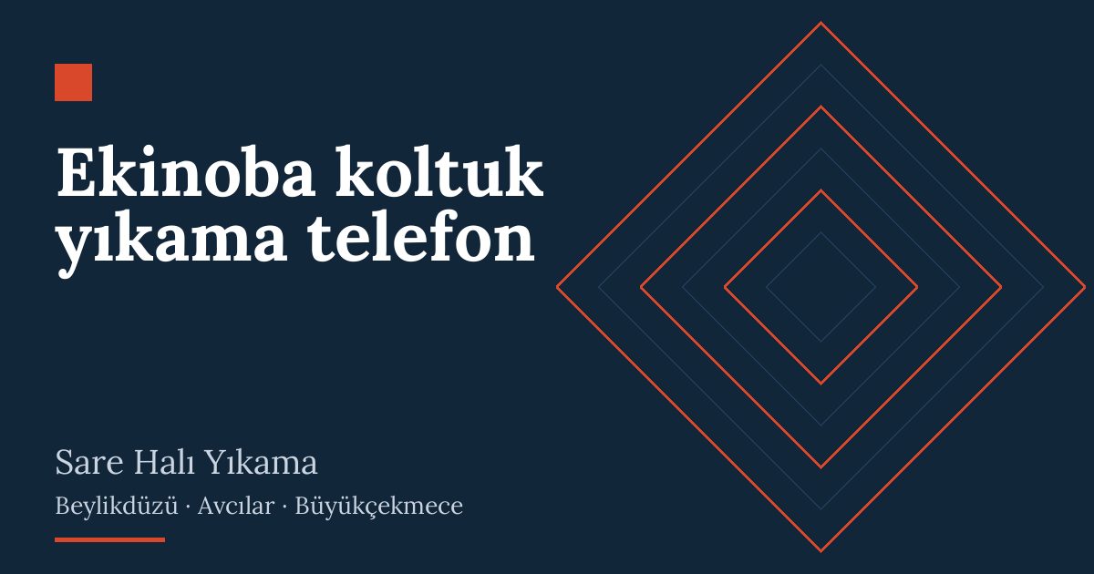 Ekinoba koltuk yıkama telefon hizmeti
