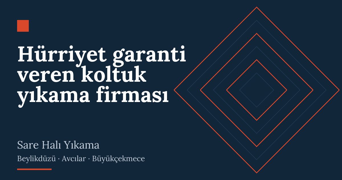 Hürriyet garanti veren koltuk yıkama firması: evde yıkama