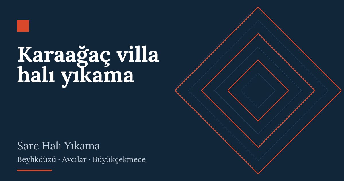 Karaağaç villa halı yıkama | Sare Halı Yıkama