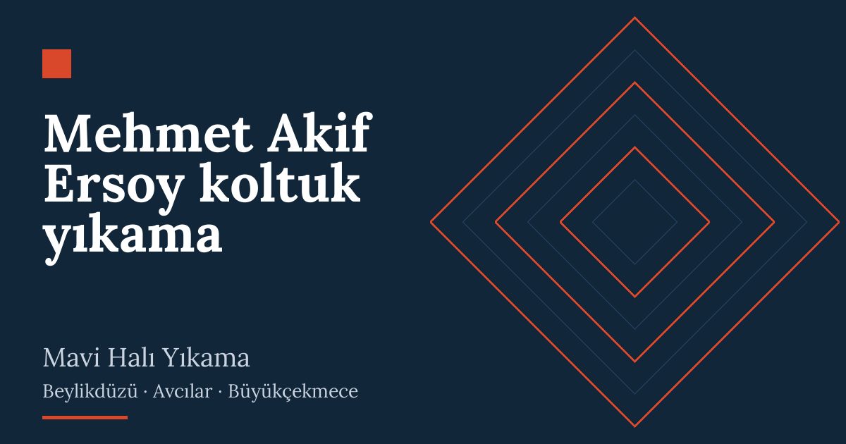 Mehmet Akif Ersoy koltuk yıkama hizmeti