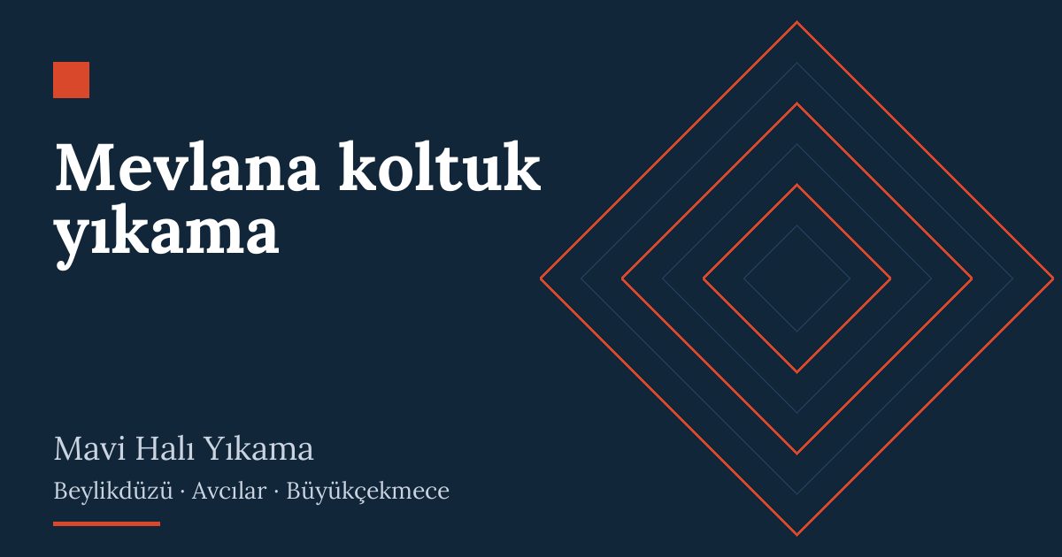 Mevlana koltuk yıkama: evde yıkama