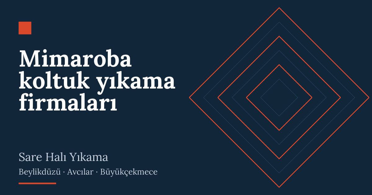 Mimaroba koltuk yıkama firmaları: evde yıkama