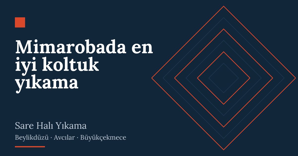 Mimarobada en iyi koltuk yıkama hizmeti