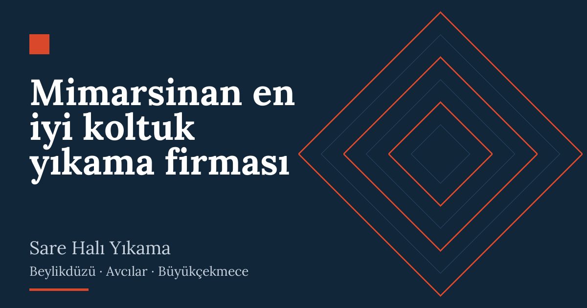 Mimarsinan en iyi koltuk yıkama firması: evde yıkama