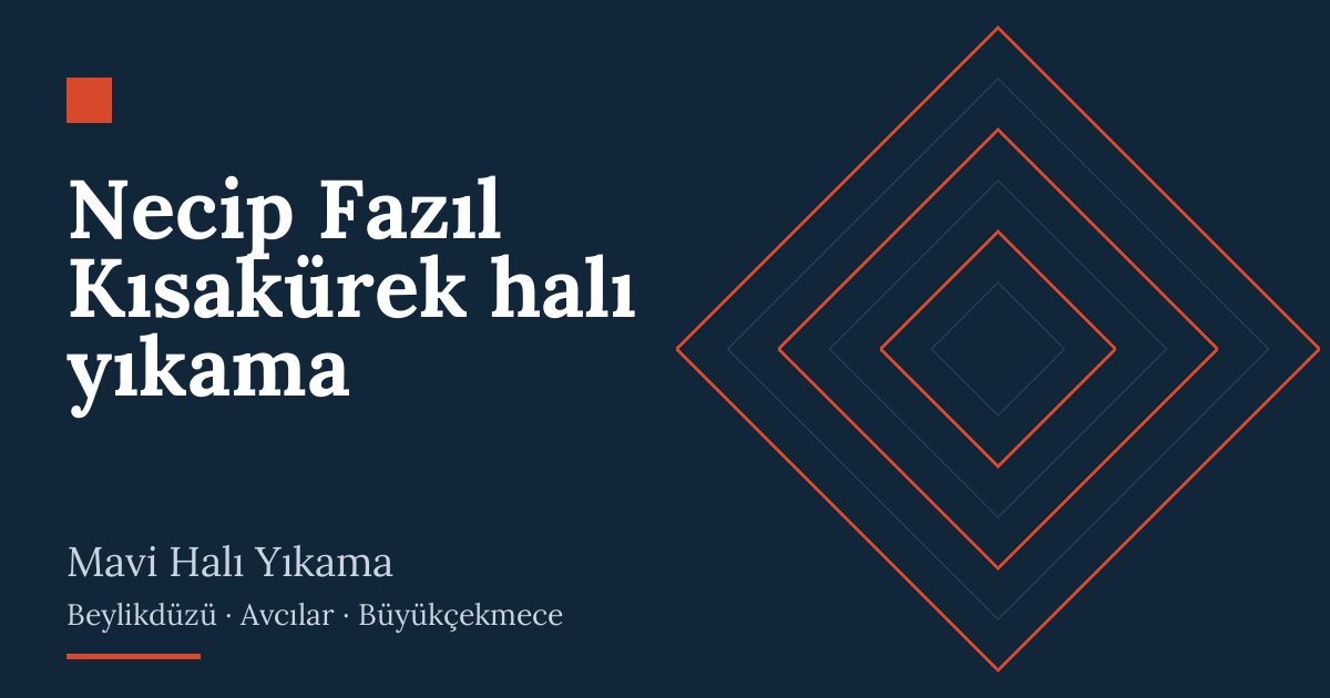 Necip Fazıl Kısakürek halı yıkama hizmeti