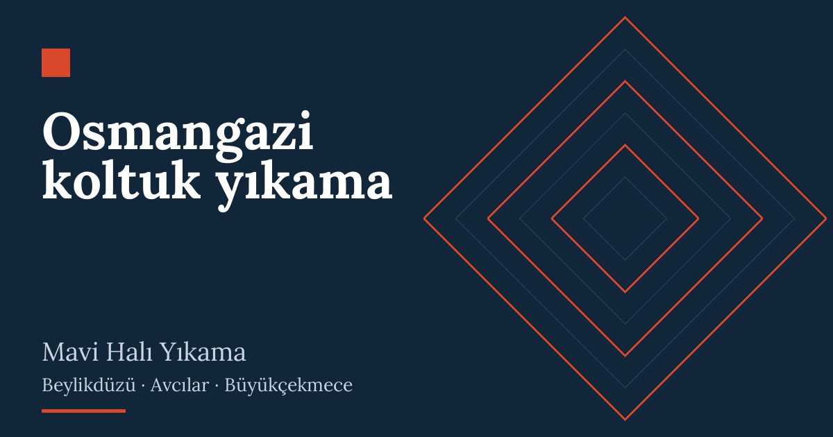 Osmangazi koltuk yıkama hizmeti