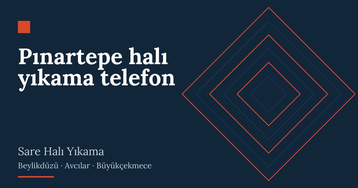 Pınartepe halı yıkama telefon hizmeti