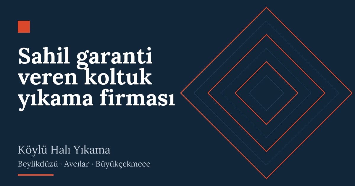 Sahil garanti veren koltuk yıkama firması: evde yıkama