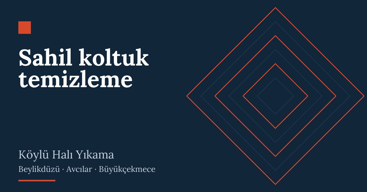 Sahil koltuk temizleme: evde yıkama