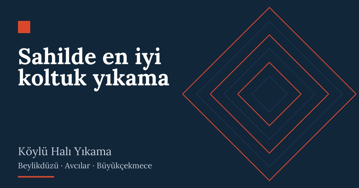 Sahilde en iyi koltuk yıkama hizmeti