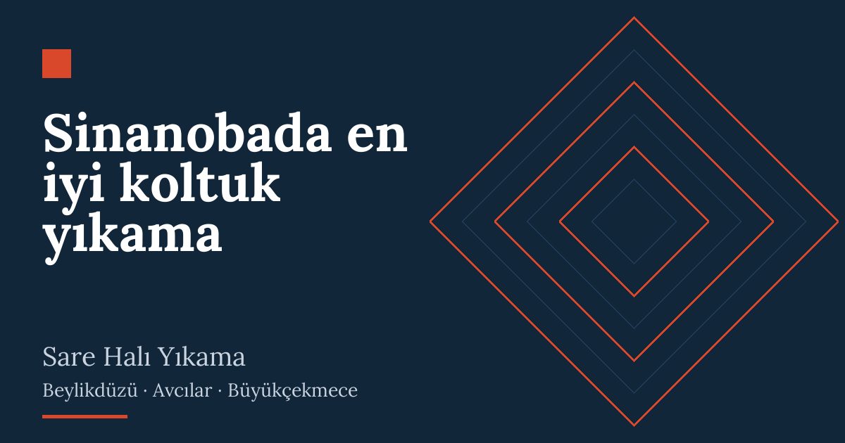 Sinanobada en iyi koltuk yıkama hizmeti