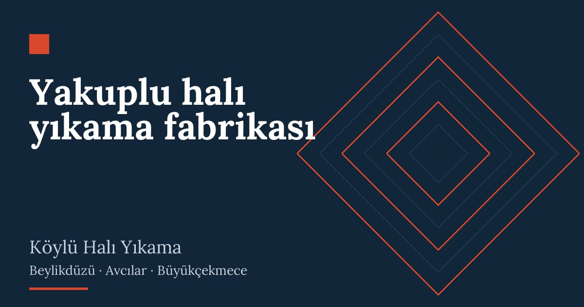 Yakuplu halı yıkama fabrikası – hizmet özeti
