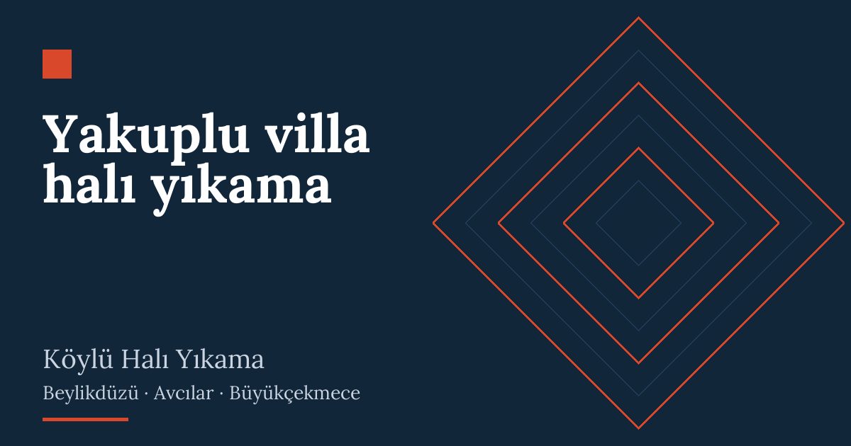 Yakuplu villa halı yıkama: alım, yıkama ve teslim